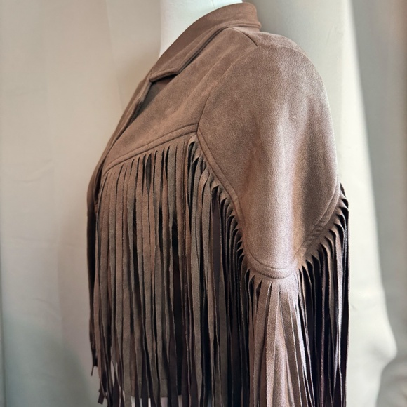 PRETTYGARDEN Women's Fringe Faux Suede Leather Jacket - Picture 5 of 8